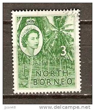 Malaysia N.Borneo (Sabah) 1954  3c  (o) - Noord Borneo (...-1963)