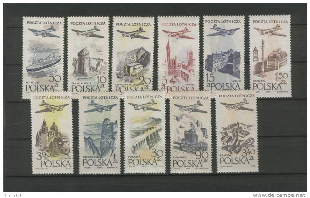 Pologne, Yvert  N° A41-51* Neuf TB - Unused Stamps