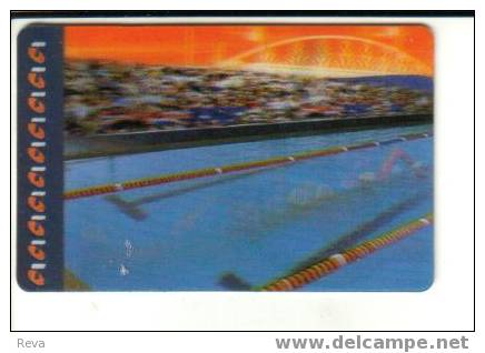 AUSTRALIA PA TELECOM  SPECIAL 3-D GIVE AWAY SYDNEY 2000 OLYMPIC SPORT SWIMMING  READ DESCRIPTION !! - Australie