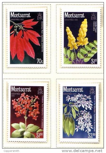 (010) Montserrat  Flowers / Fleurs / Blumen / Bloemen / Flora  ** / Mnh  Michel 662-65 - Montserrat