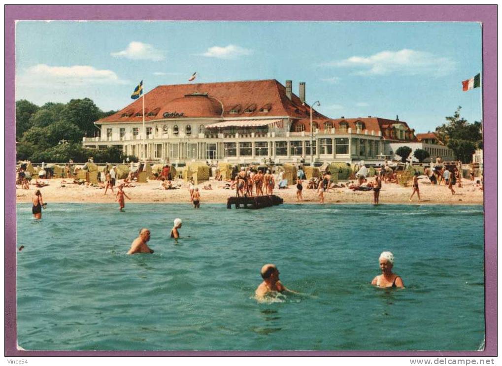 Ostseeheilbad TRAVEMÜNDE - Strandpartie Am Casino. Schöning Lübeck. Gelauft 1977. 2 Scans - Lübeck-Travemünde