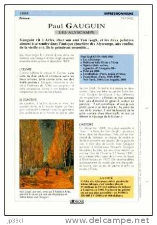 Reproduction De LesAlyscamps, De Paul Gauguin (avec Fiche Explicative) - Autres & Non Classés