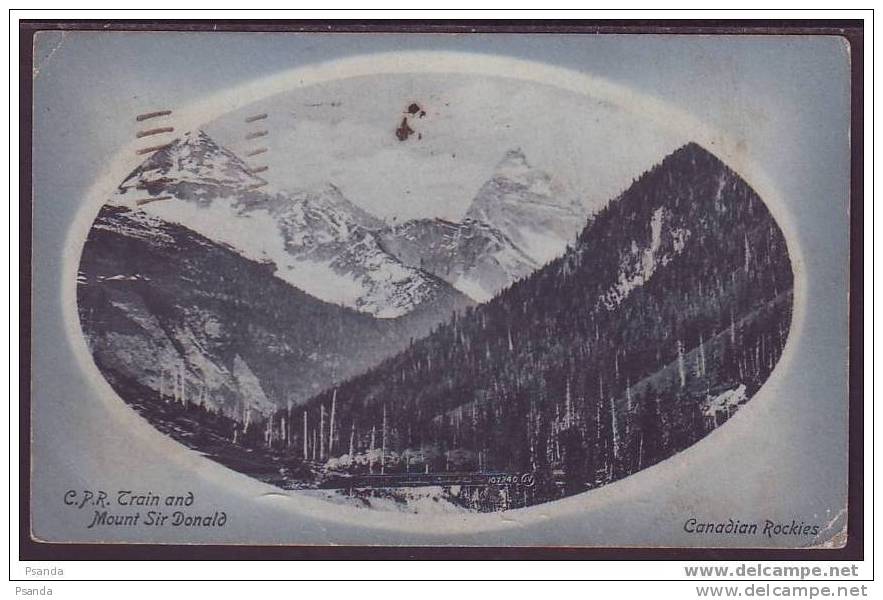 1913 - SOUVENIR POST CARD - "C.P.R. TRAIN And Mount Sir Donald" Can. Rockies, Publ. Exclusively For The CPR News Service - Scoutismo