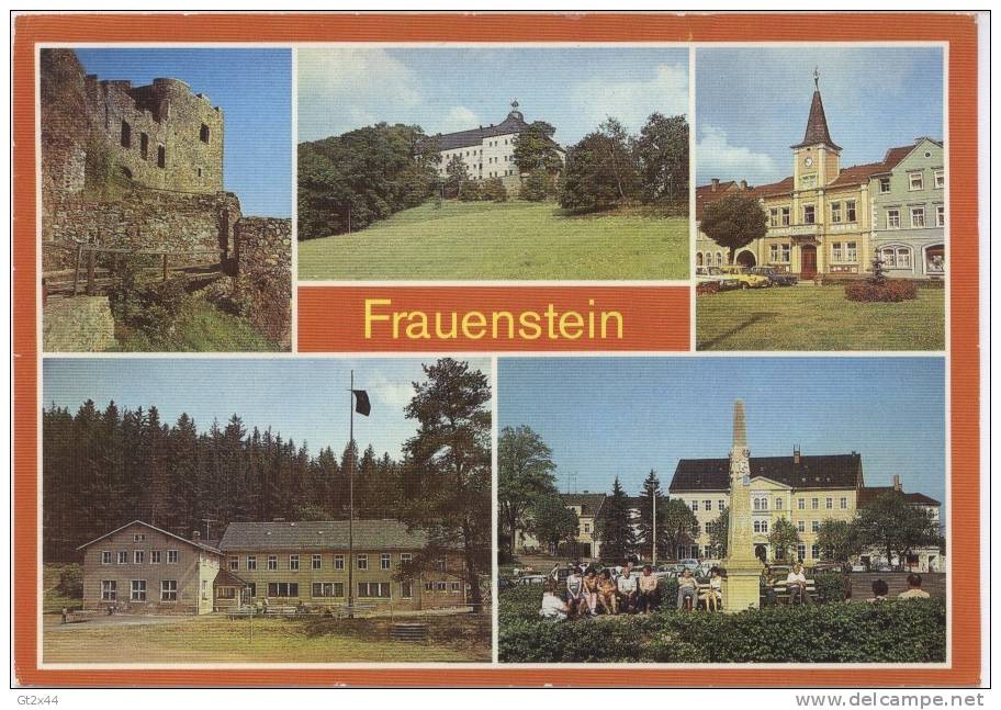 Frauenstein (Kr. Brand-Erbisdorf) Burgruine, Schloß, Rathaus, Ferienheim, Distanzsäule - Frauenstein (Erzgeb.)