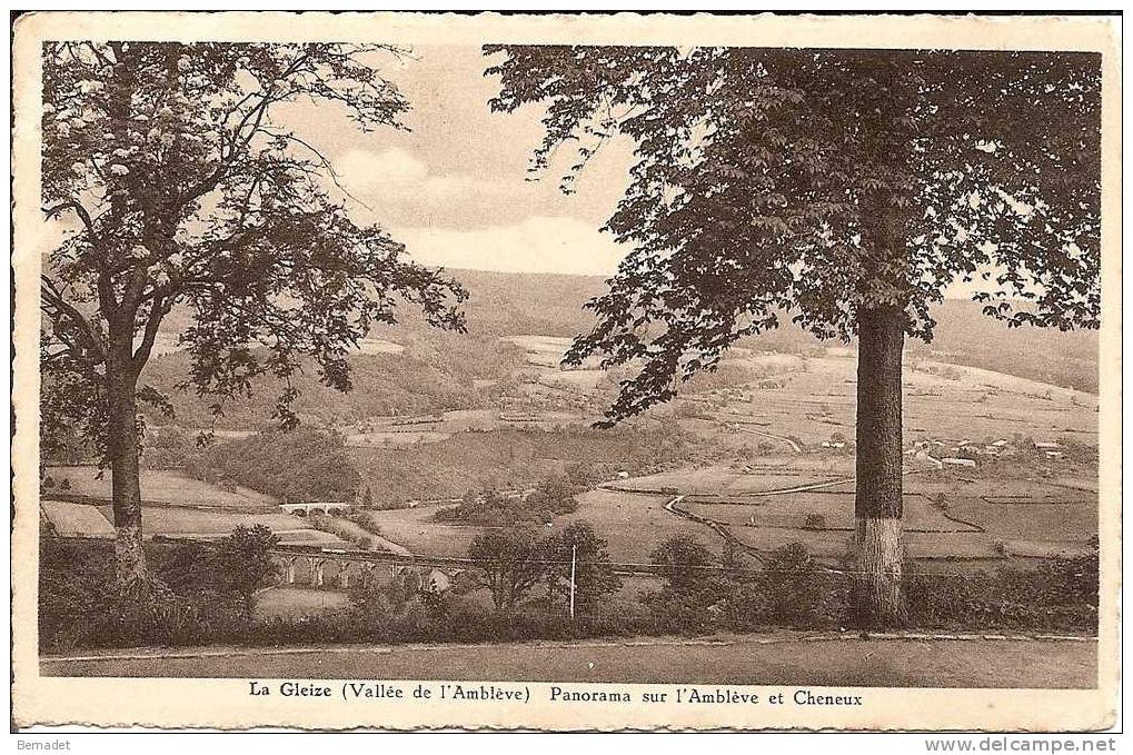 LA GLEIZE..PANORAMA SUR L´AMBLEVE ET CHENEUX - Stoumont