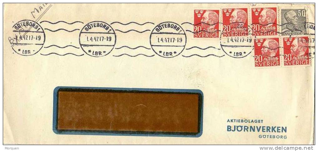 Carta Aerea GOTEBORG (Suecia) 1947 - Cartas & Documentos