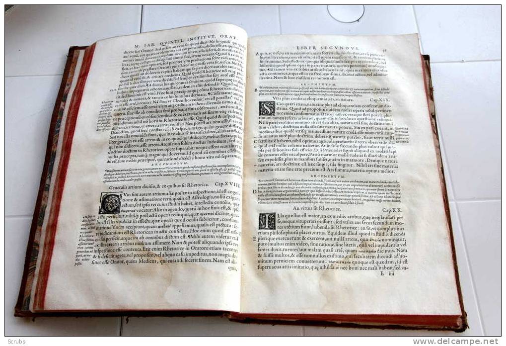 Marci Fabii Quintiliani Institutione Oratoria	1549 - Antes De 18avo Siglo