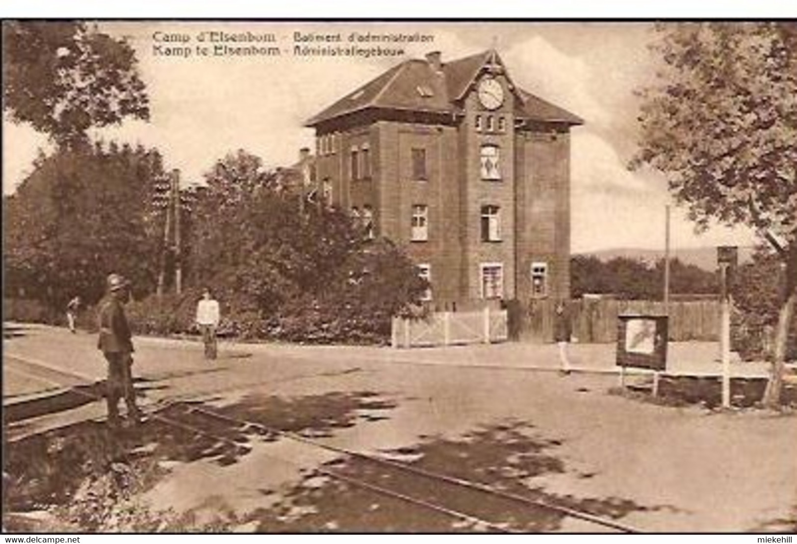 ELSENBORN-camp Militaire- Batiment D'administration-rails Du Tram - Elsenborn (camp)