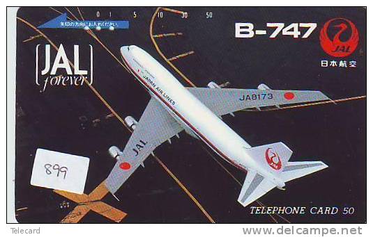 TELEFONKARTE JAPAN Telefonkarte * JAL * JAPAN AIRLINES * B-747 * AIRLINES (899) Phonecard  AIRPLANE FLUGZEUG AVION - Avions