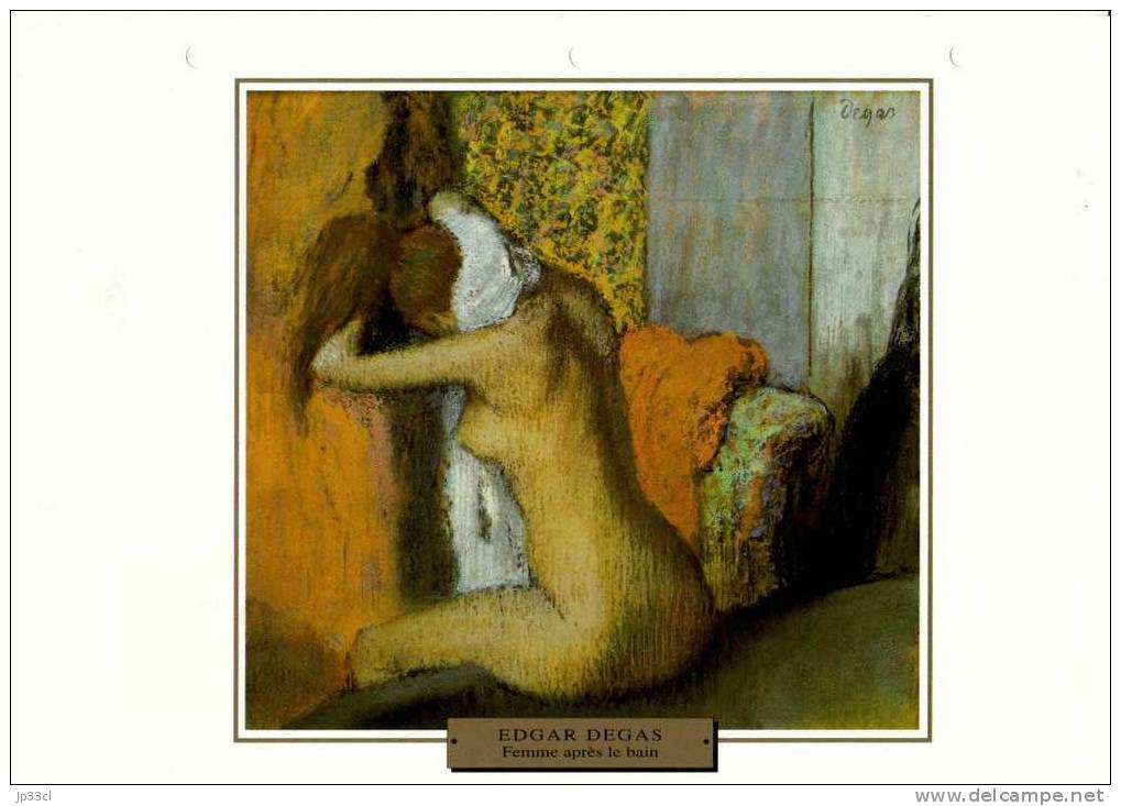 Reproduction De Femme Après Le Bain, D'Edgar Degas (avec Fiche Explicative) - Andere & Zonder Classificatie