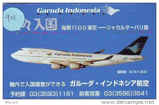 TELEFONKARTE JAPAN Telefonkarte * GARUDA INDONESIA * B-747-400 * AIRLINES (901) Phonecard  AIRPLANE FLUGZEUG AVION - Avions