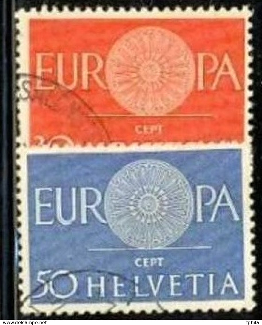 1960 SWITZERLAND EUROPA CEPT 2x Sets MICHEL: 720-721 USED - 1960