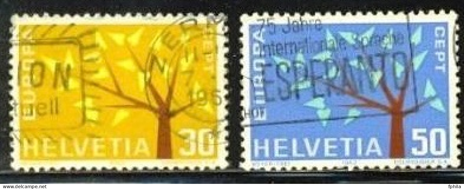 1962 SWITZERLAND EUROPA CEPT 2x Sets MICHEL: 756-757 USED - 1962