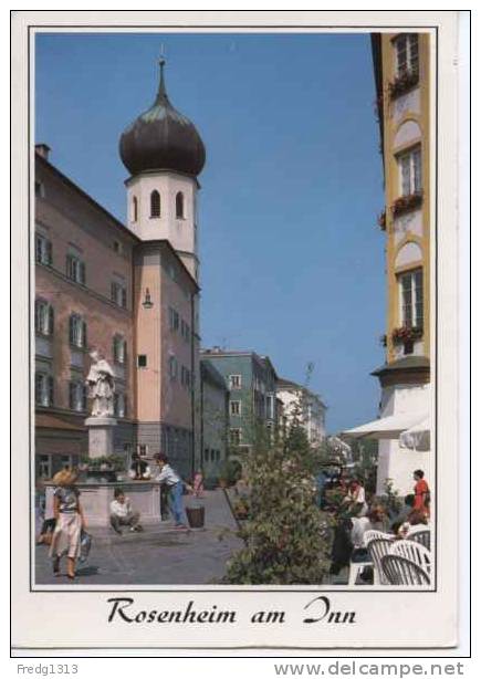 Rosenheim - Nepomukbrunnen Und Hl Geist Kirche - Rosenheim