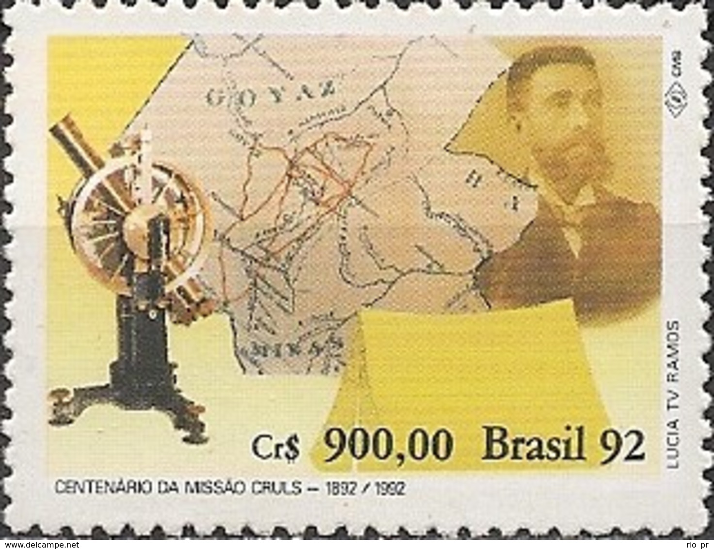 BRAZIL - EXPEDITION OF LUIS CRULS, CENTENARY 1992 - MNH - Nuovi