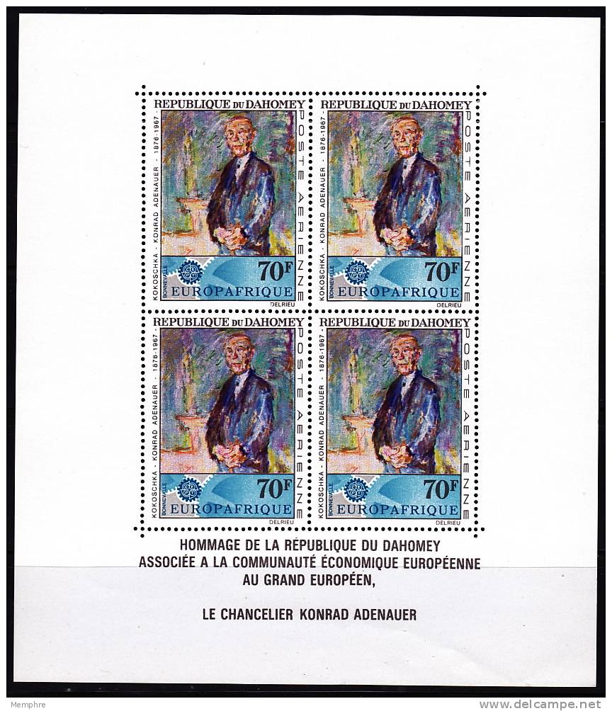 DAHOMEY BF Adenauer    ** MNH - Bénin – Dahomey (1960-...)