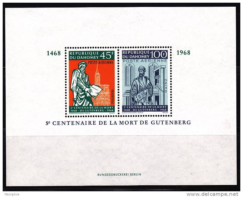 DAHOMEY BF 500è Ann Mort De Gutemberg    ** MNH - Bénin – Dahomey (1960-...)