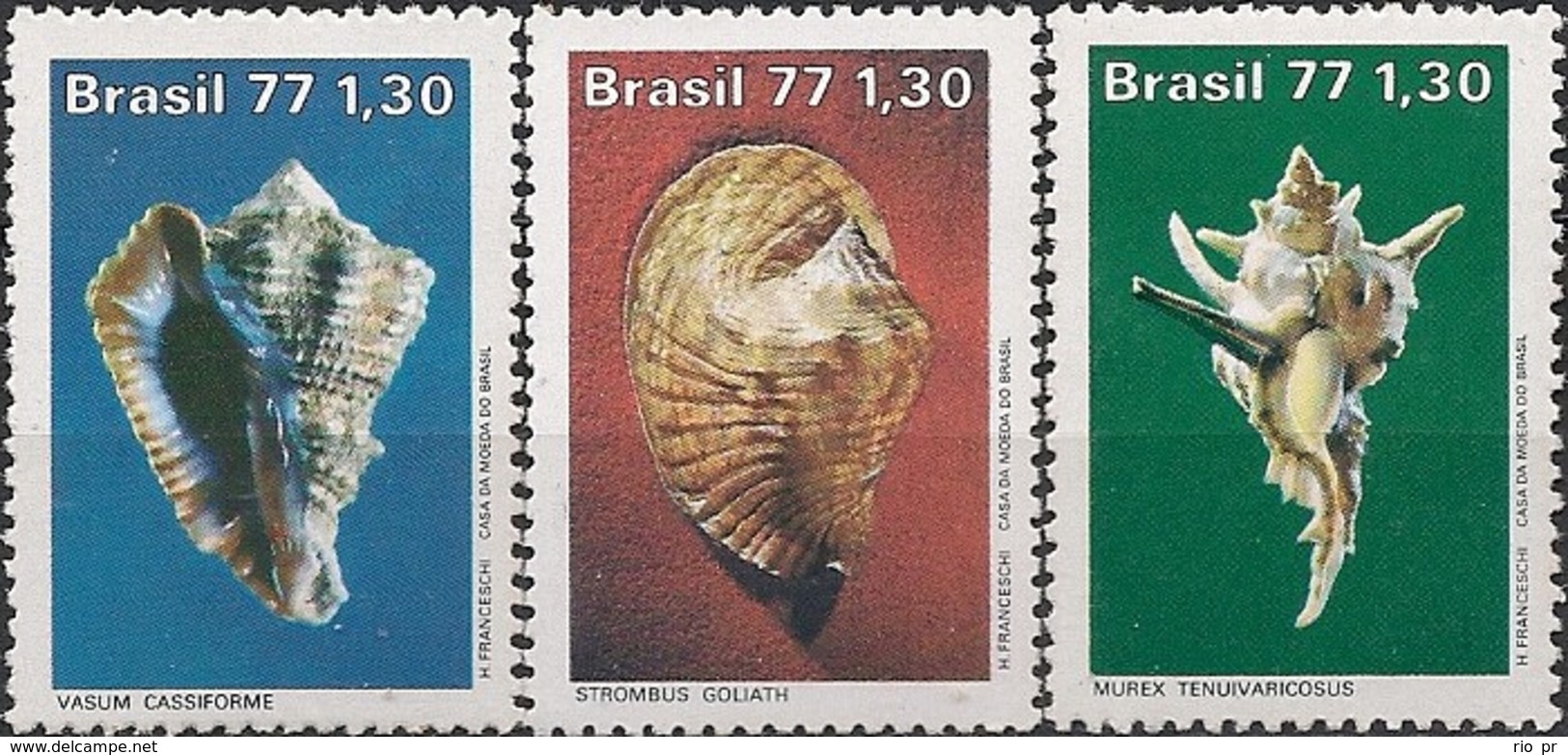 BRAZIL - COMPLETE SET SEA SHELLS 1977 - MNH - Conchas