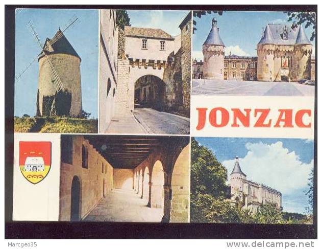 Jonzac Multivue édit.combier N° 3 CP 80 1328 Moulin à Vent  Belle Cpsm - Jonzac