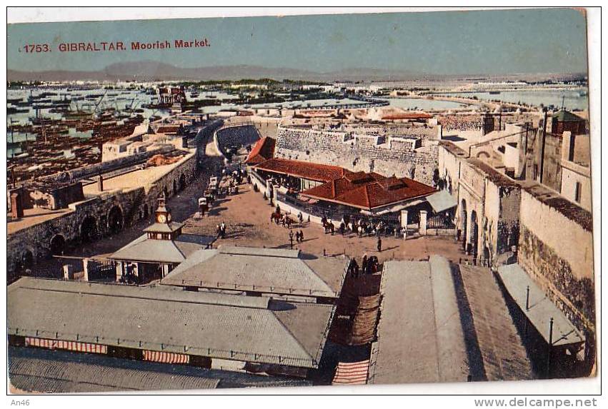 GIBRALTAR-MOORISH MARKET-1919-ORIGINALE D'EPOCA- - Gibilterra