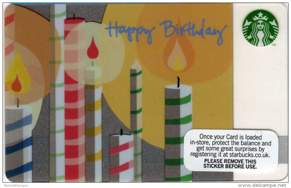 GB UK : Starbucks Card : Happy Birthday - Tarjetas De Regalo