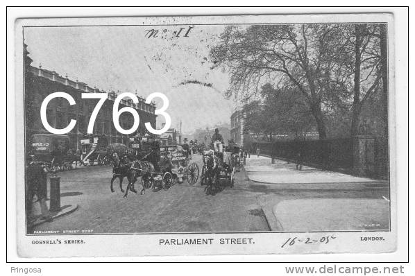 PARLIAMENT STREET LONDON - Used 1905 To Lisbon - Caixa #2 - Houses Of Parliament