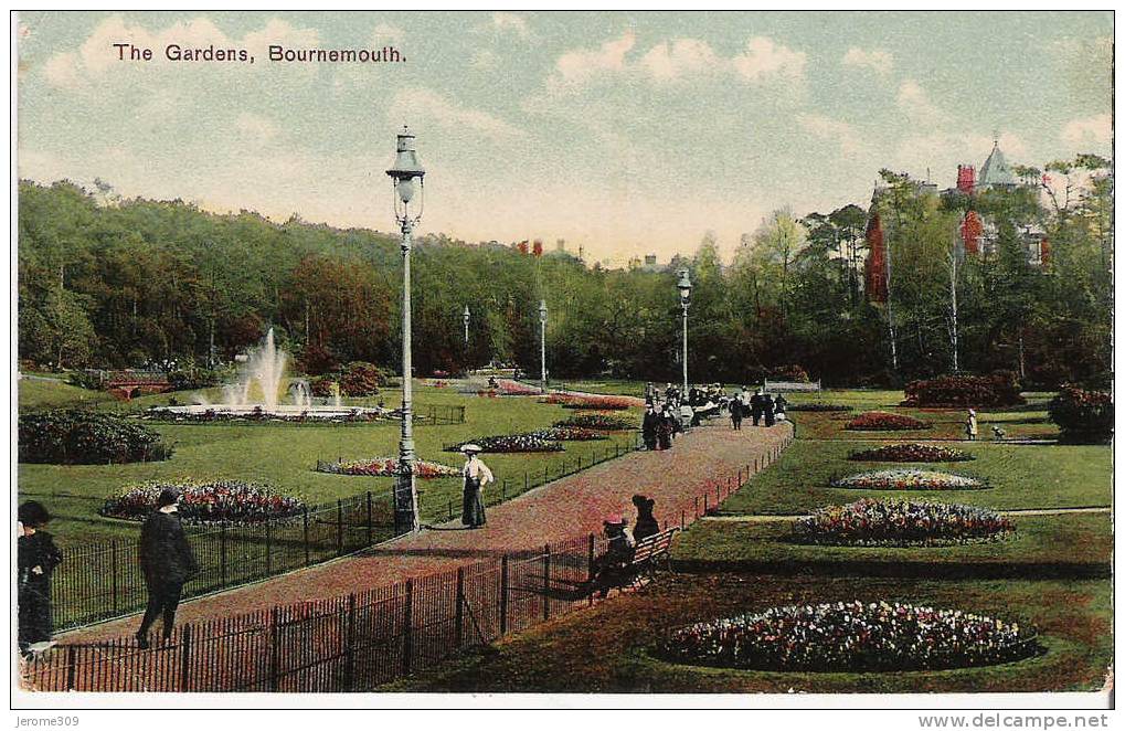 ROYAUME-UNI - ANGLETERRE - BOURNEMOUTH- CPA - The Gardens, Bournemouth - Bournemouth (from 1972)