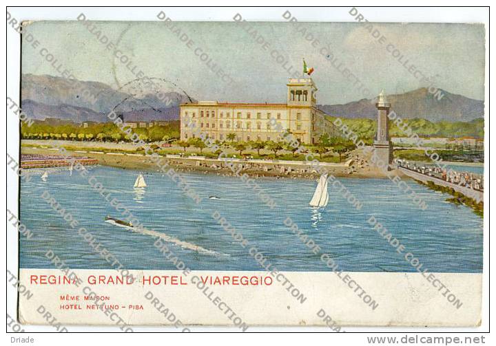 CARTOLINA FORMATO PICCOLO GRAND HOTEL REGINA VIAREGGIO LUCCA - Viareggio