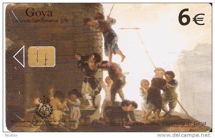 TARJETA DE ESPAÑA DE PINTURA DE GOYA Nº5  (esta Un Poco Rozada ) - Emisiones Básicas