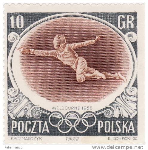 1956 Polonia - Olimpiadi Di Melbourne - Escrime