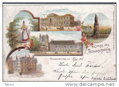 Germany. Braunschweig. 1898. Vintage Litho Pc. - Braunschweig