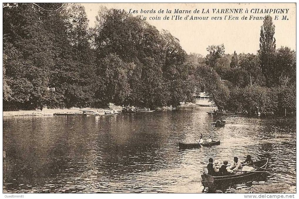 Les Bords De La Marne De La Varenne à Champigny , Un Coin De L'île D'Amour. - Champigny