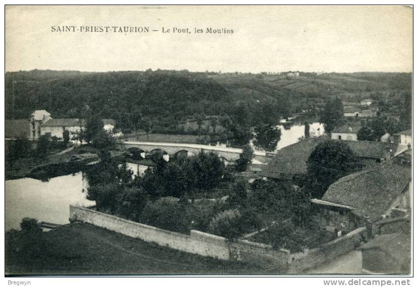 87 - CPA Saint-Priest-Taurion - Le Pont, Les Moulins - Saint Priest Taurion