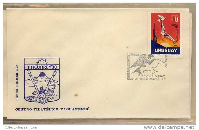 SOBRE PRIMER DIA FDC COVER Bird Flock Gull - Bandada Gaviotas - Emission Day 9 May 1972 - Meeuwen