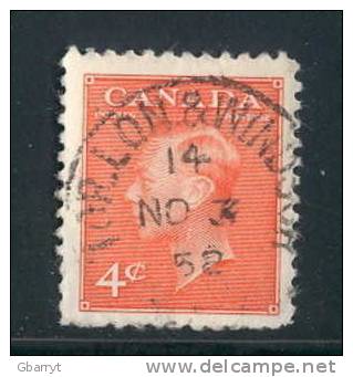 Canada Scott # 306 Used VF Railway Cancel Tor. Lon. & Windsor. Toronto London Windsor Partial CDS Nov 3 52 - Oblitérés