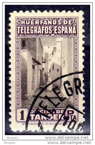 lote 7 sellos España, Tanger huerfanos telegrafos º