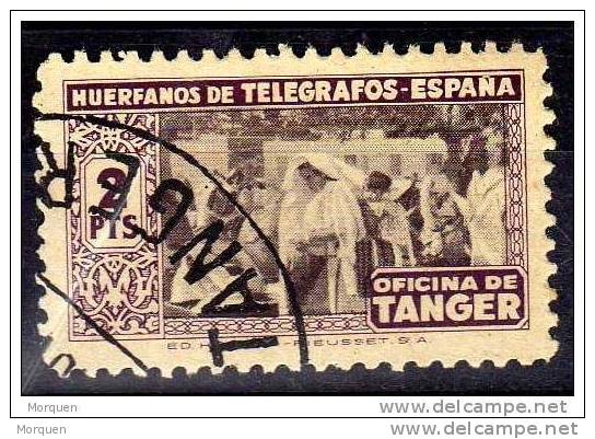 Lote 5 Sellos España, Tanger Huerfanos Telegrafos º - Beneficiencia (Sellos De)
