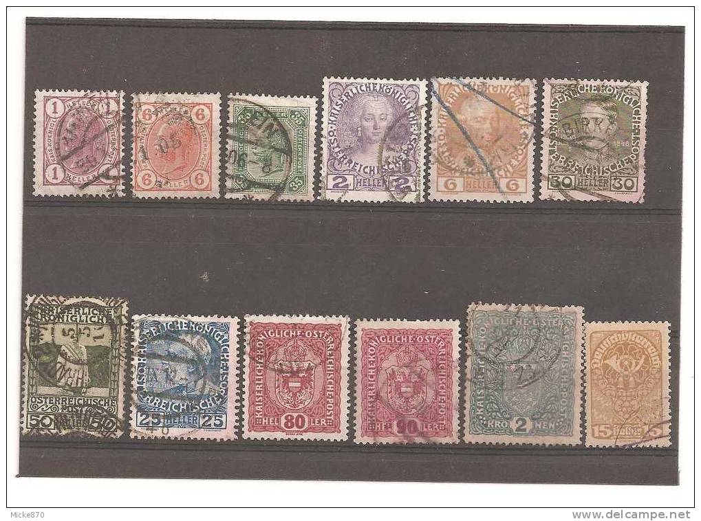 Lot N°765 Lot De 12 Timbres Oblitéré D'autriche - Collections