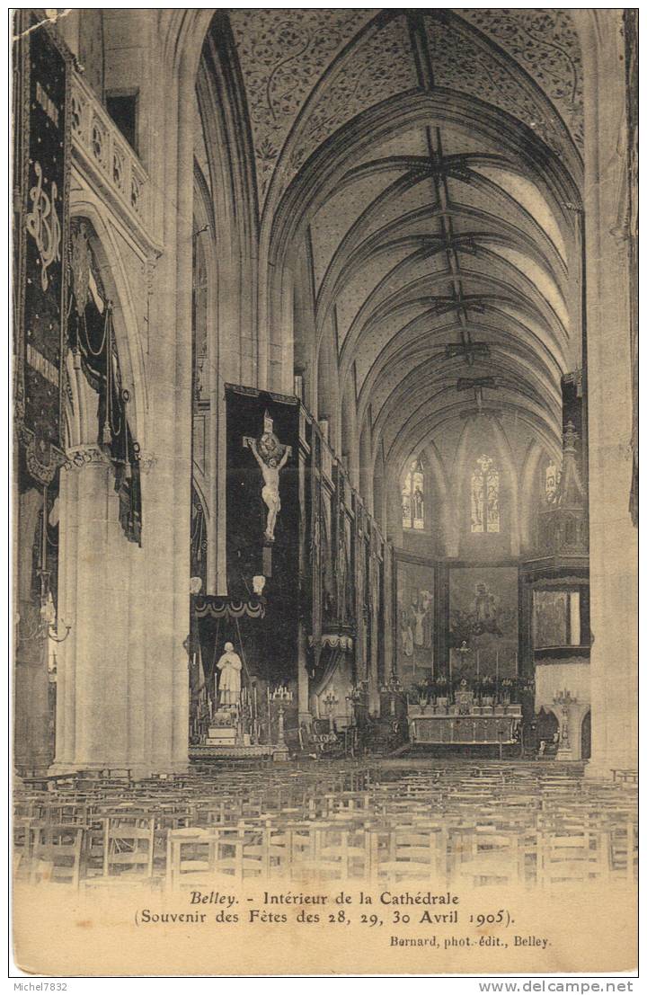 Belley Intérieur De La Cathédrale (Souvenir Des Fêtes Des 28, 29, 30 Avril 1905) - Belley