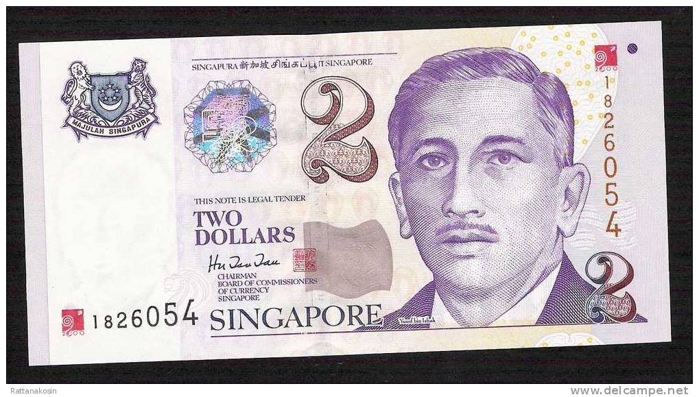 SINGAPOUR SINGAPORE P45  2  DOLLARS  2000    UNC. - Singapur