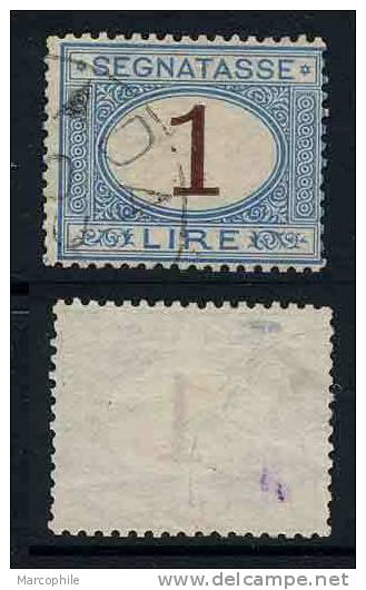 ITALIE - TIMBRE TAXE / # 12 - 1 L. Bleu Et Brun Ob. / COTE 15.00 EUROS - Strafport