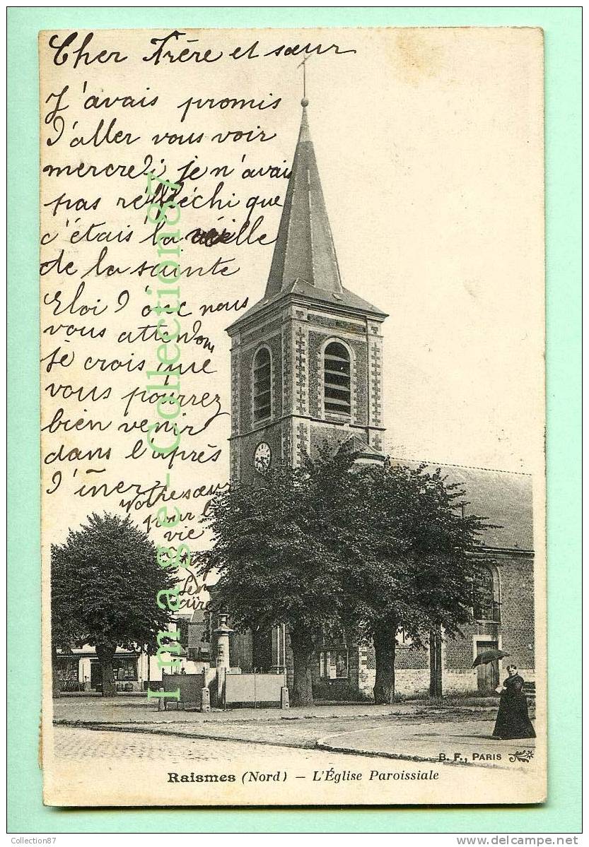 59 - NORD - RAISMES - EGLISE - VESPASIENNE - CLICHE 1900 - Raismes