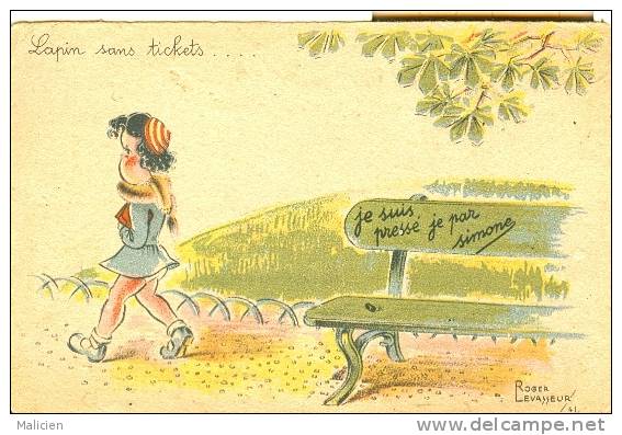ILLUSTRATEURS-  Illustrateur  Enfants- Ref 664 -roger Levasseur - Lapin Sans Tickets-- - Carte Bon Etat - - Levasseur, Roger