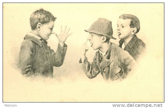 ILLUSTRATEURS-  Illustrateur  Enfants- Ref 644- Les Grimaces   -carte Bon Etat - - 1900-1949