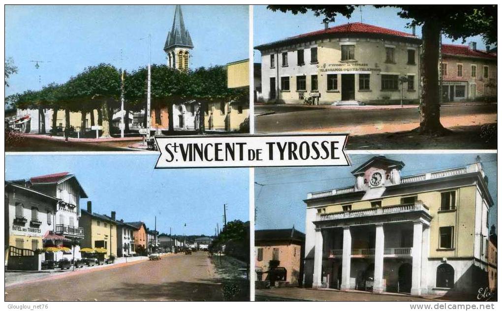 40-ST-VINCENT DE TYROSSE........CPSM  PETIT FORMAT 4 VUES - Saint Vincent De Tyrosse