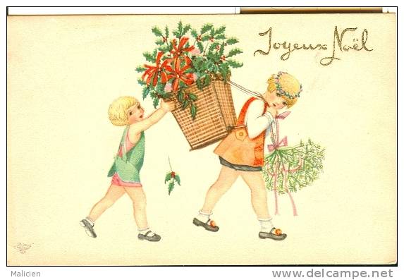 ILLUSTRATEURS-  Illustrateur  Enfants- Ref 585-joyeux Noel - - 1900-1949