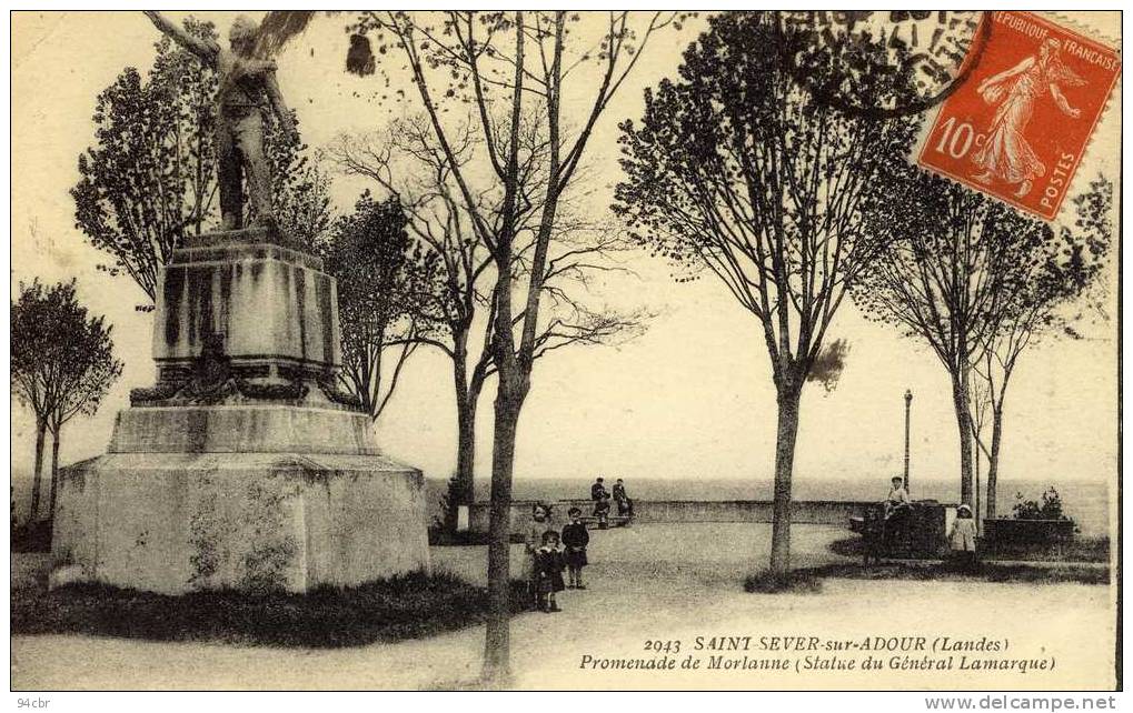 CPA ( 40) SAINT SEVER SUR ADOUR  Promenade De Morlanne - Saint Sever