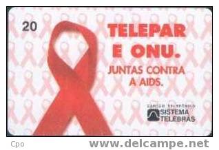 # BRASIL 971238 Telepar E Onu AIDS 20  12.97 Tres Bon Etat - Brésil