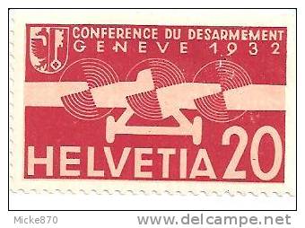 Suisse Poste Aérienne N°17 Oblitéré Conférence Du Désarmement - Used Stamps