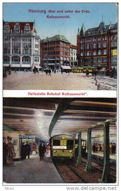 Germany. Hamburg.Haltestelle Bahnhof. Old Postcard. - Harburg